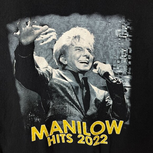 2022 Barry Manilow Hits Concert T Shirt Black Medium M American Singer Soft Rock - Picture 15 of 16
